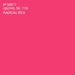 #F33B71 - Radical Red Color Image