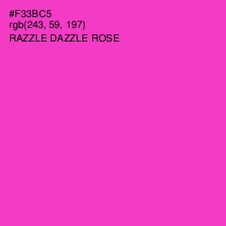 #F33BC5 - Razzle Dazzle Rose Color Image