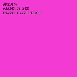 #F33BD4 - Razzle Dazzle Rose Color Image