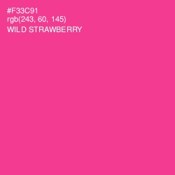 #F33C91 - Wild Strawberry Color Image