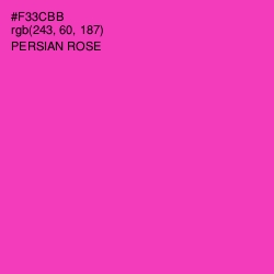 #F33CBB - Persian Rose Color Image