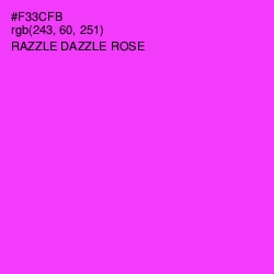 #F33CFB - Razzle Dazzle Rose Color Image
