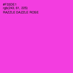 #F33DE1 - Razzle Dazzle Rose Color Image