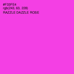 #F33FE4 - Razzle Dazzle Rose Color Image