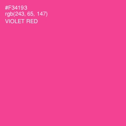 #F34193 - Violet Red Color Image