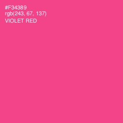 #F34389 - Violet Red Color Image
