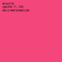 #F3477B - Wild Watermelon Color Image