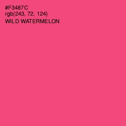 #F3487C - Wild Watermelon Color Image