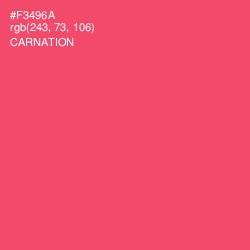 #F3496A - Carnation Color Image