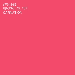 #F3496B - Carnation Color Image