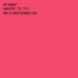 #F3496F - Wild Watermelon Color Image