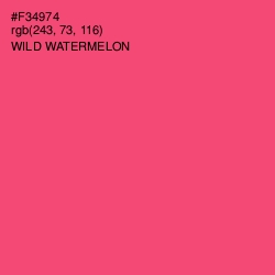 #F34974 - Wild Watermelon Color Image