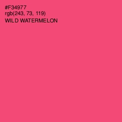 #F34977 - Wild Watermelon Color Image