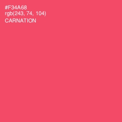 #F34A68 - Carnation Color Image