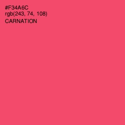#F34A6C - Carnation Color Image
