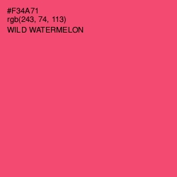#F34A71 - Wild Watermelon Color Image