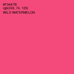 #F34A7B - Wild Watermelon Color Image