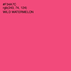 #F34A7C - Wild Watermelon Color Image