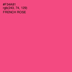 #F34A81 - French Rose Color Image