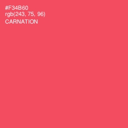 #F34B60 - Carnation Color Image