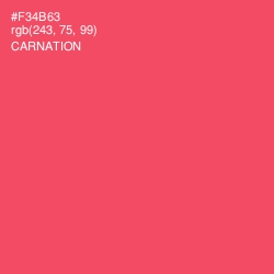 #F34B63 - Carnation Color Image