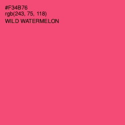 #F34B76 - Wild Watermelon Color Image