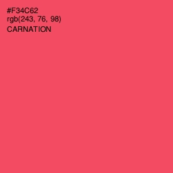 #F34C62 - Carnation Color Image