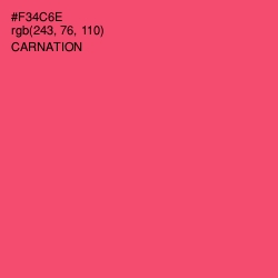 #F34C6E - Carnation Color Image