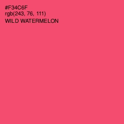 #F34C6F - Wild Watermelon Color Image