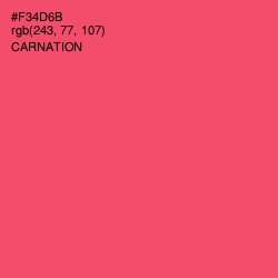 #F34D6B - Carnation Color Image