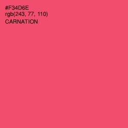 #F34D6E - Carnation Color Image