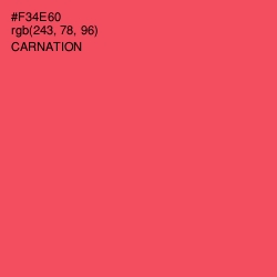 #F34E60 - Carnation Color Image