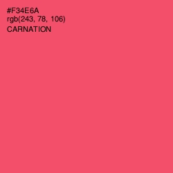 #F34E6A - Carnation Color Image