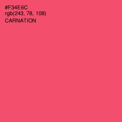 #F34E6C - Carnation Color Image