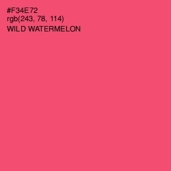 #F34E72 - Wild Watermelon Color Image