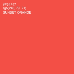 #F34F47 - Sunset Orange Color Image