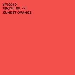 #F3504D - Sunset Orange Color Image