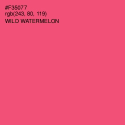 #F35077 - Wild Watermelon Color Image