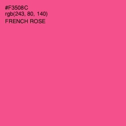 #F3508C - French Rose Color Image
