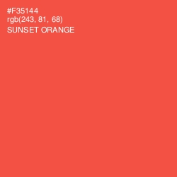 #F35144 - Sunset Orange Color Image