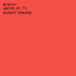 #F35147 - Sunset Orange Color Image