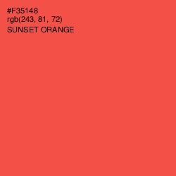 #F35148 - Sunset Orange Color Image