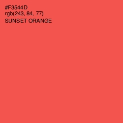 #F3544D - Sunset Orange Color Image