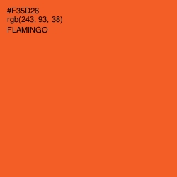 #F35D26 - Flamingo Color Image