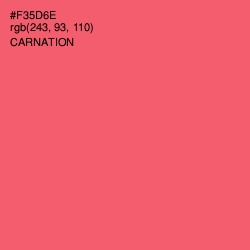 #F35D6E - Carnation Color Image