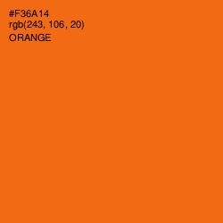 #F36A14 - Orange Color Image