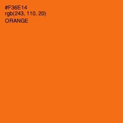 #F36E14 - Orange Color Image