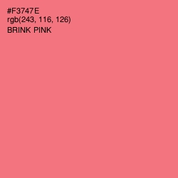 #F3747E - Brink Pink Color Image