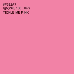 #F382A7 - Tickle Me Pink Color Image