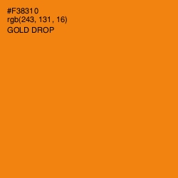 #F38310 - Gold Drop Color Image